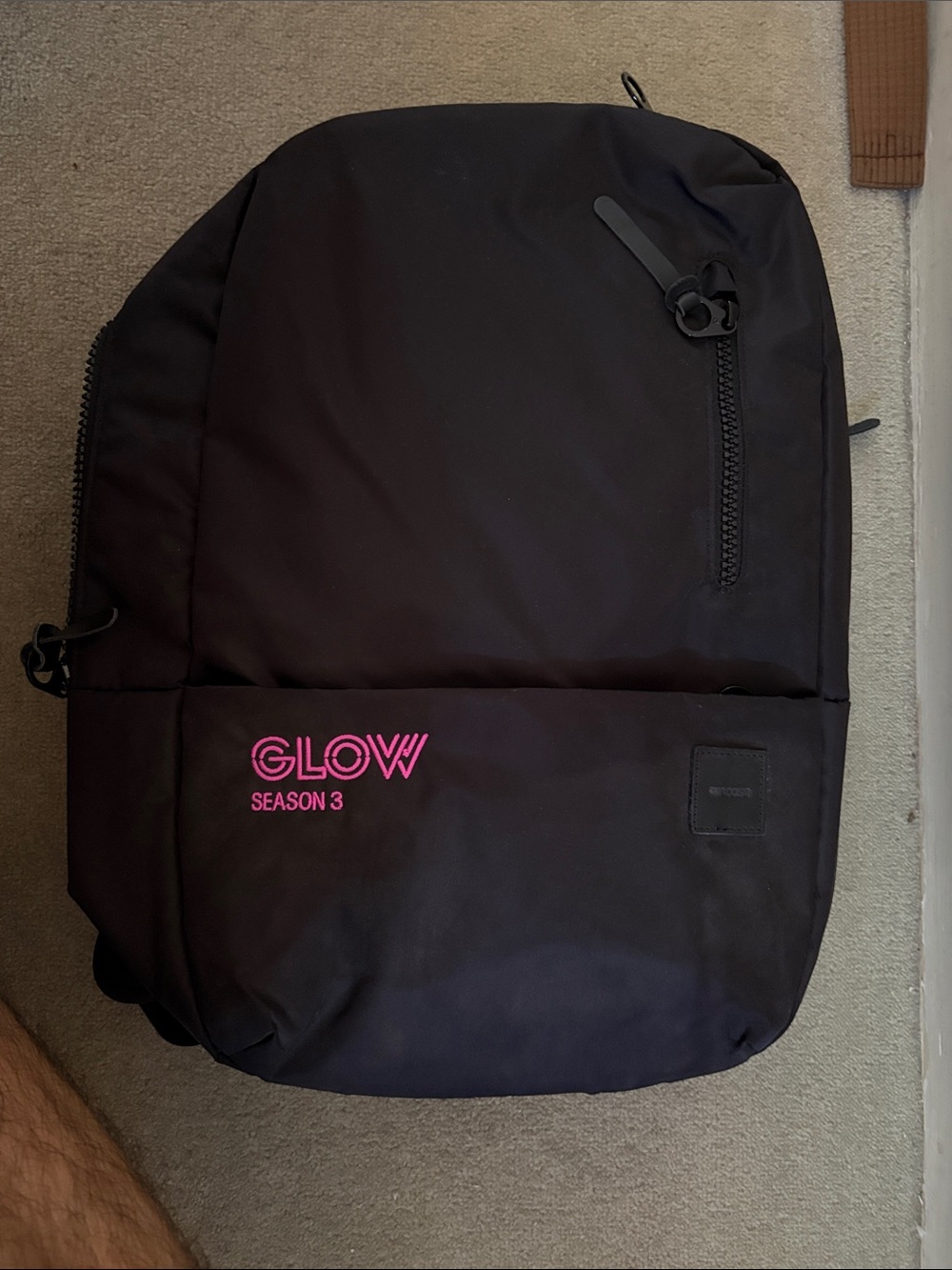 Glow Season 3 Black Backpack by INCASE. 15” MacBook friendly. NWT